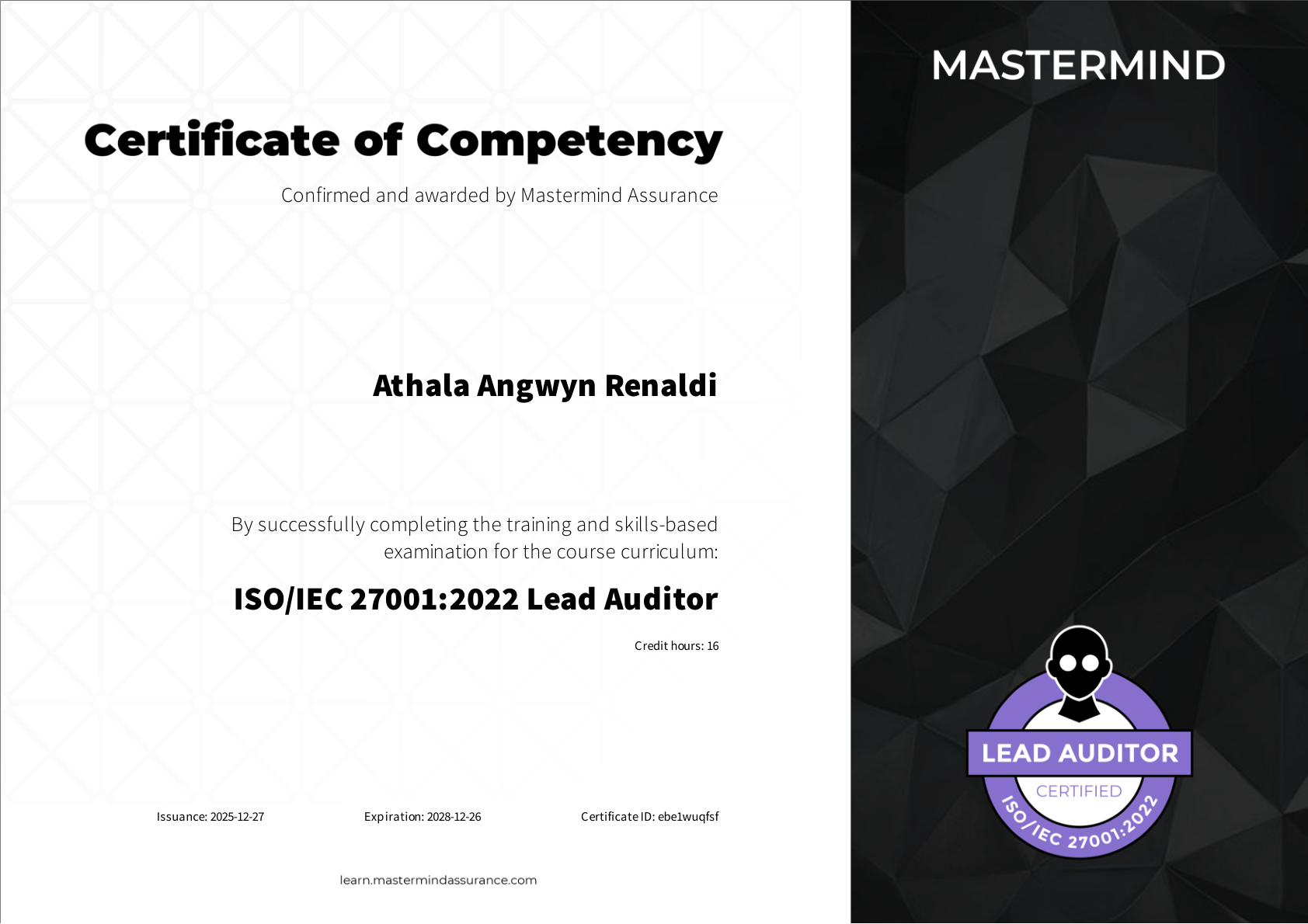 ISO/IEC 27001:2022 Lead Auditor